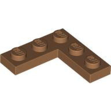medium nougat plate 3 x 3 corner
