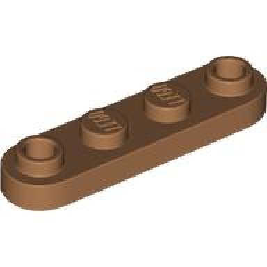 medium nougat plate round 1 x 4 with 2 open studs