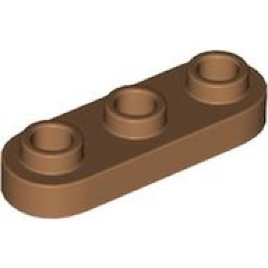 medium nougat plate round 1 x 3 with open studs