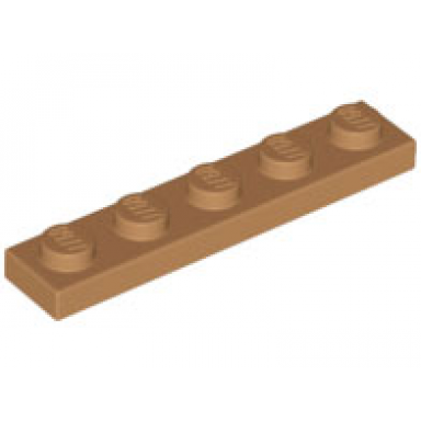 medium nougat plate 1 x 5