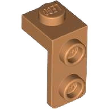 medium nougat bracket 1 x 1 - 1 x 2