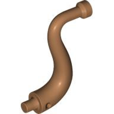 medium nougat elephant tail trunk with bar end - long straight tip