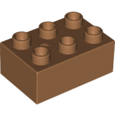 medium nougat duplo brick 2 x 3