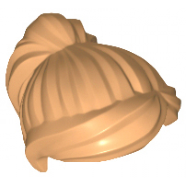 medium nougat minifigure hair female ponytail and swept sideways fringe