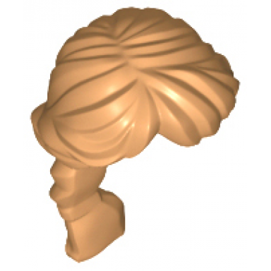 medium nougat minifigure hair female ponytail long french braided