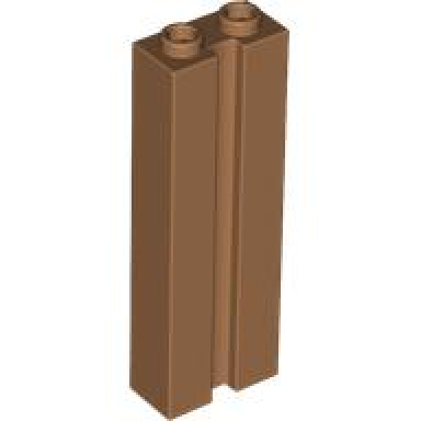medium nougat brick modified 1 x 2 x 5 with channel
