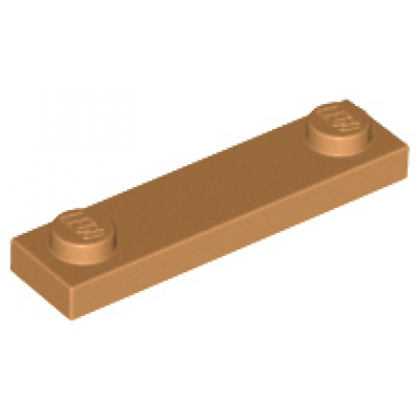 medium nougat plate modified 1 x 4 with 2 studs without groove