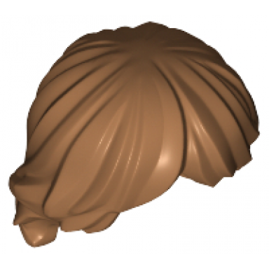 medium nougat minifigure hair tousled and layered