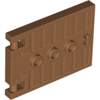 medium nougat door 1 x 5 x 3 with 3 studs and handle