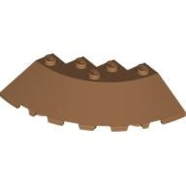 medium nougat brick round corner 6 x 6 with slope 33 edge facet cutout