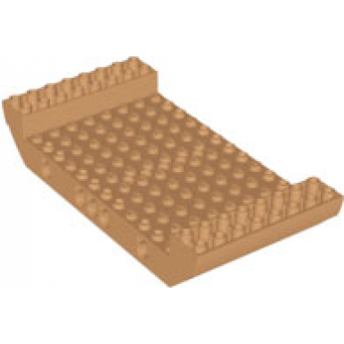 medium nougat boat hull large middle 8 x 16 x 2 1 3 with 5 holes