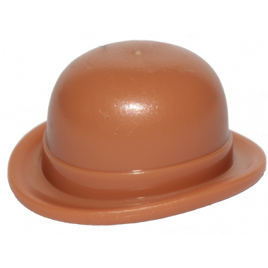 medium nougat minifigure headgear hat bowler