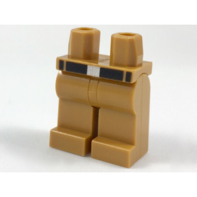 medium nougat hips and legs with black belt with plain silver buckle pattern