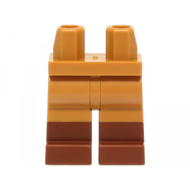 medium nougat hips and legs with molded reddish brown lower legs boots pattern