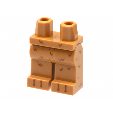 medium nougat hips and legs with reddish brown fur and toes pattern