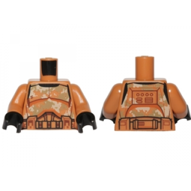 medium nougat torso sw armor camouflage clone trooper pattern medium nougat arms black hands