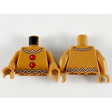 medium nougat torso white icing and red buttons pattern medium nougat arms medium nougat hands