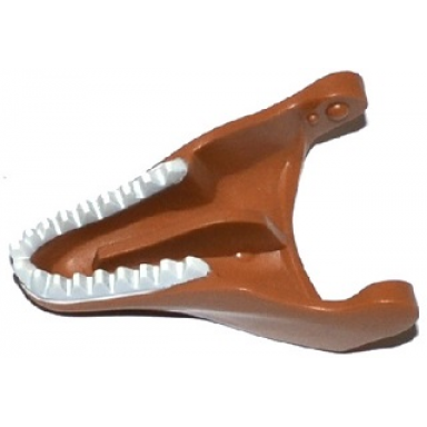 medium nougat dinosaur jaw lower tyrannosaurus rex with white teeth pattern