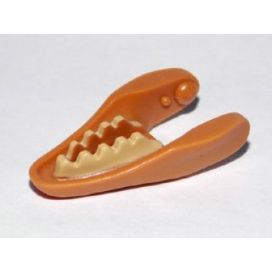 medium nougat dinosaur jaw lower raptor with tan teeth pattern