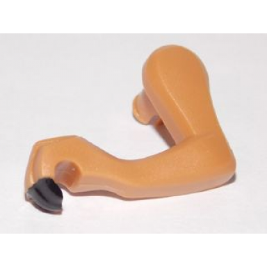 medium nougat dinosaur leg small front raptor left with black claws pattern