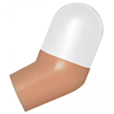 medium nougat arm left with molded white short sleeve pattern