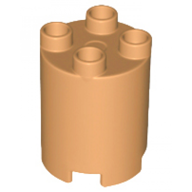 medium nougat duplo brick round 2 x 2 x 2