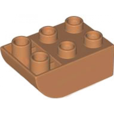 medium nougat duplo brick 2 x 3 slope curved inverted