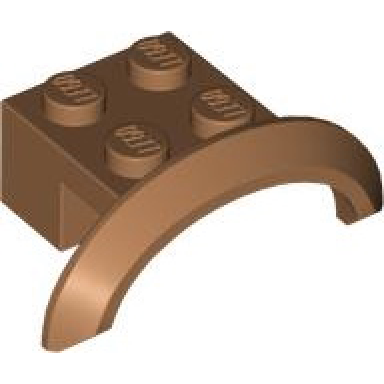 medium nougat vehicle mudguard 4 x 2 1 2 x 1 with arch round