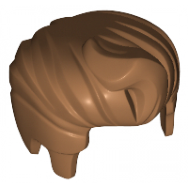 medium nougat minifigure hair swept back with forelock