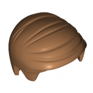 medium nougat minifigure hair short combed sideways part left