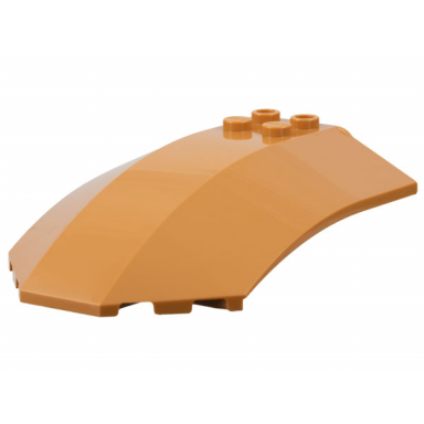 medium nougat windscreen 8 x 6 x 2 curved sloped sides