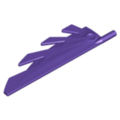 dark purple wing 9l with stylized feathers