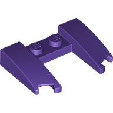 dark purple wedge 3 x 4 x 2 3 curved with cutout