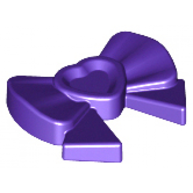 dark purple friends accessories hair decoration bow with heart long ribbon and small pin