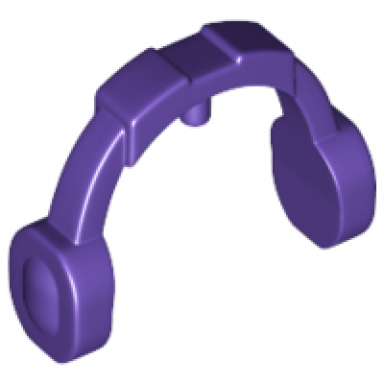 dark purple minifigure ear protectors headphones headset - thick arms
