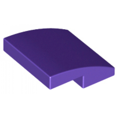 dark purple slope curved 2 x 2 x 2 3