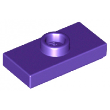 dark purple plate modified 1 x 2 with 1 stud with groove and bottom stud holder jumper
