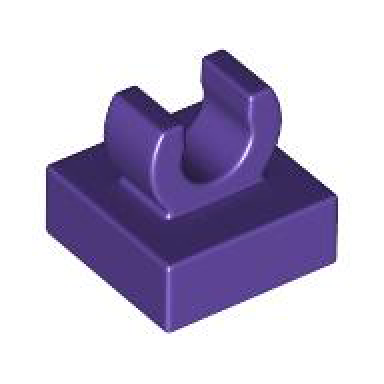 dark purple tile modified 1 x 1 with open o clip