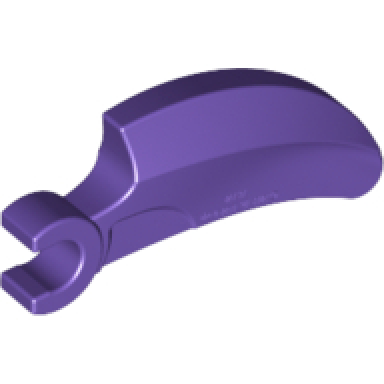 dark purple barb claw horn tooth with clip curved