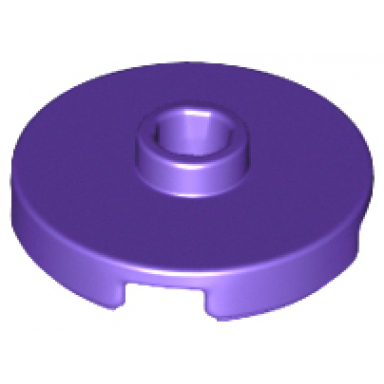 dark purple tile round 2 x 2 with open stud