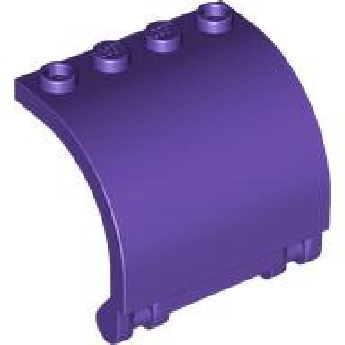 dark purple panel 3 x 4 x 3 curved with double clip hinge