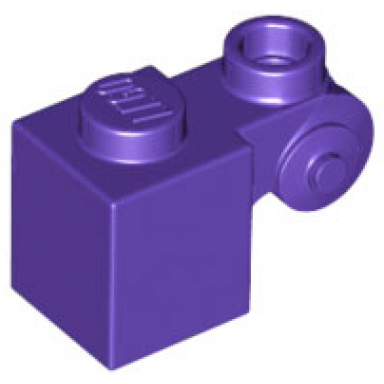 dark purple brick modified 1 x 1 with scroll with hollow stud