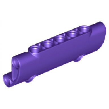 dark purple technic panel curved 7 x 3 with 2 pin holes through panel surface