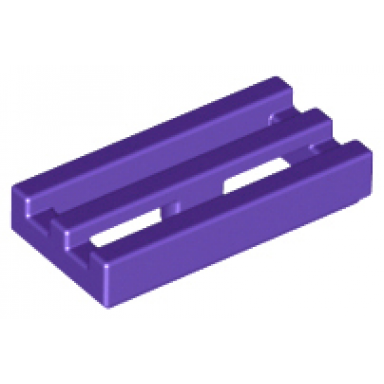 dark purple tile modified 1 x 2 grille with bottom groove