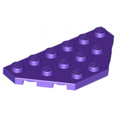 dark purple wedge plate 3 x 6 cut corners