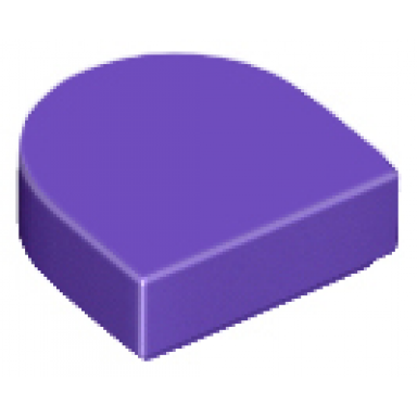 dark purple tile round 1 x 1 half circle extended
