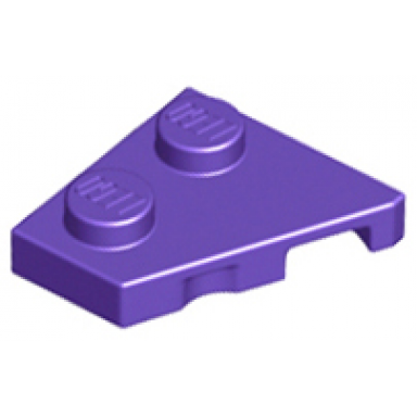 dark purple wedge plate 2 x 2 left