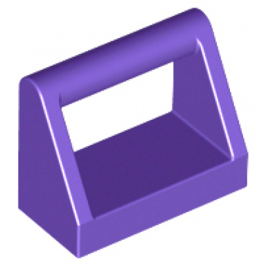 dark purple tile modified 1 x 2 with bar handle
