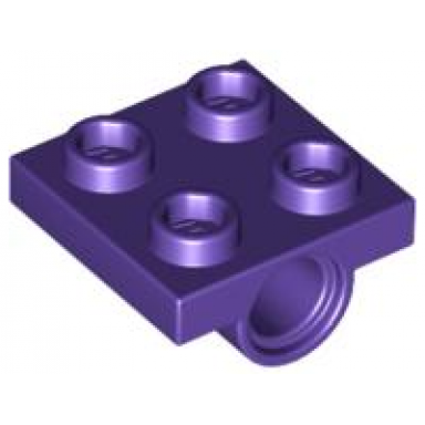 dark purple plate modified 2 x 2 with pin hole