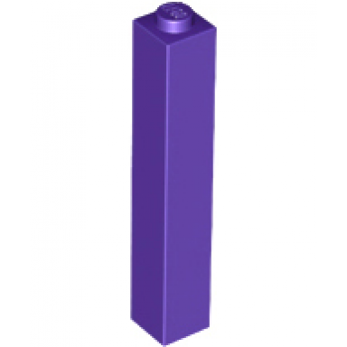 dark purple brick 1 x 1 x 5 - solid stud